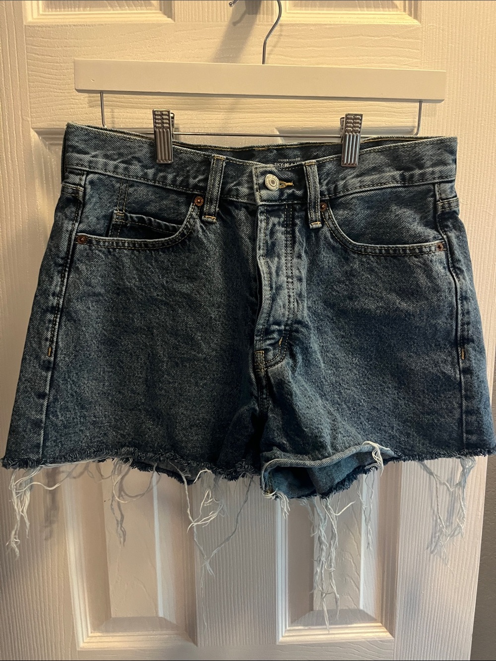 Higher High-Rise Denim 3 Button Short